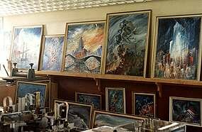 Another view in the atelier of Konrad Zuse (1986)