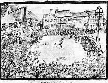 A cartoon created by Konrad Zuse in 1926