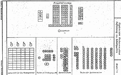 Drawing of the Z4's input and output devices