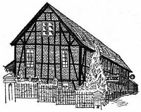 A drawing of the Zuse KG in Neukirchen by Konrad Zuse