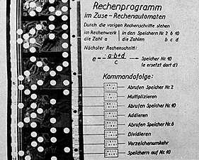 One of the Z4s punch tapes with instructions on how to make it